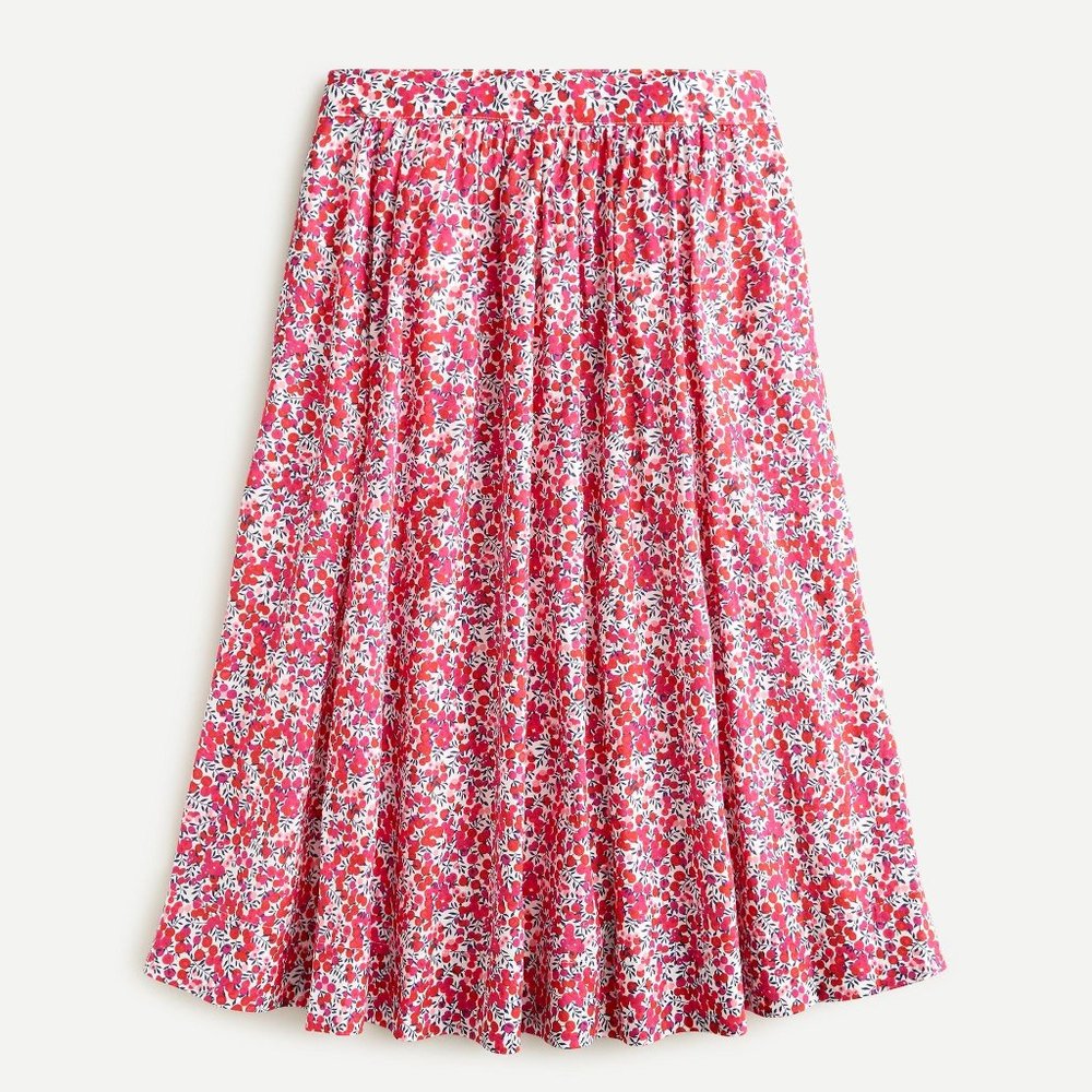 NWOT J. Crew Midi Skirt in Liberty Fabric Wiltshire Print - Size 4